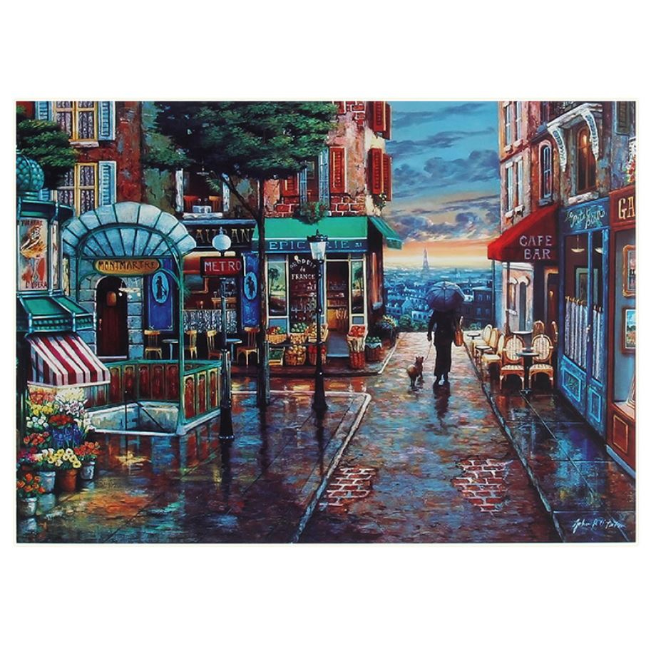 1000Pcs Thick Papers Jigsaw Puzzles Fun Game Challenge Gift For Teens Kids (Romantic Town) - Go2buy Australia