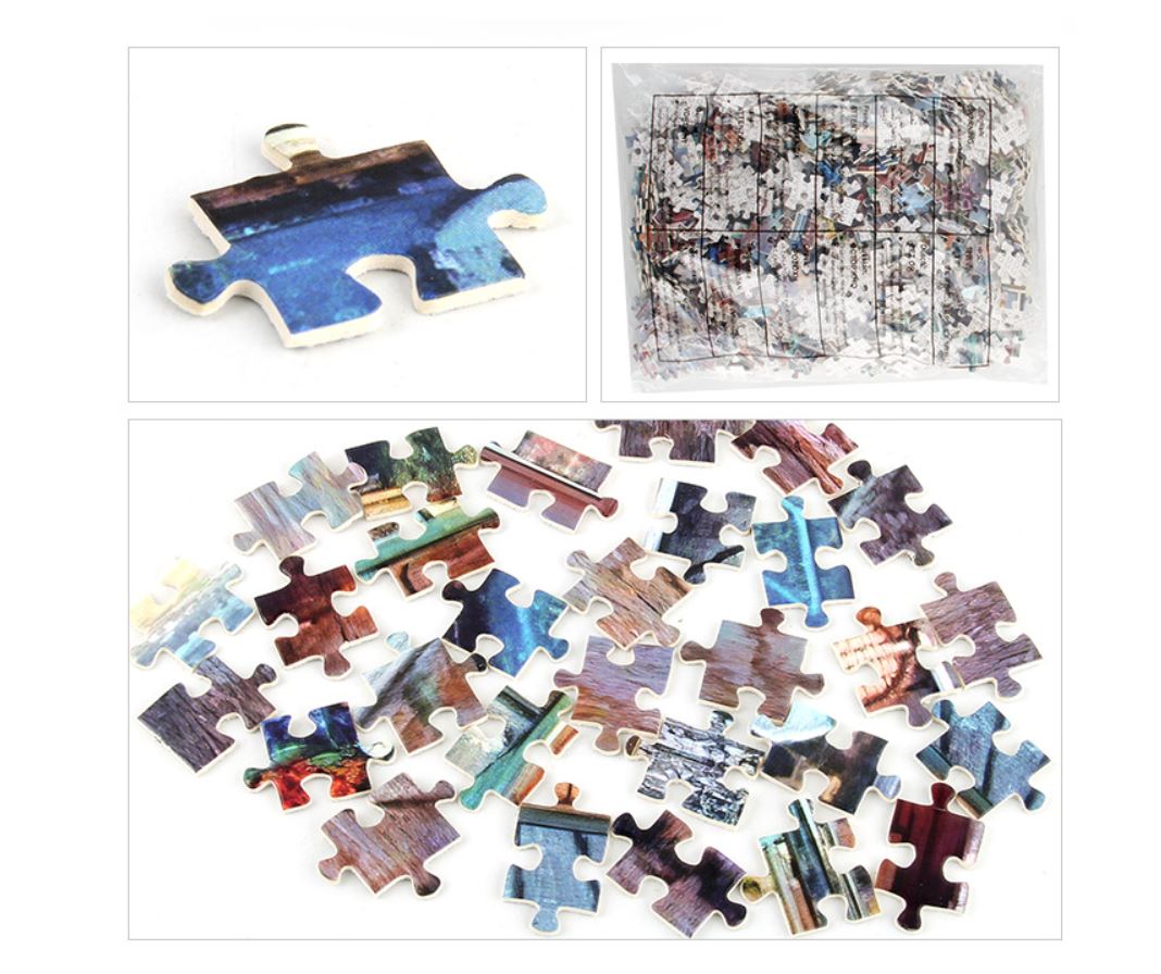 1000Pcs Thick Papers Jigsaw Puzzles Fun Game Challenge Gift For Teens Kids (Romantic Town) - Go2buy Australia