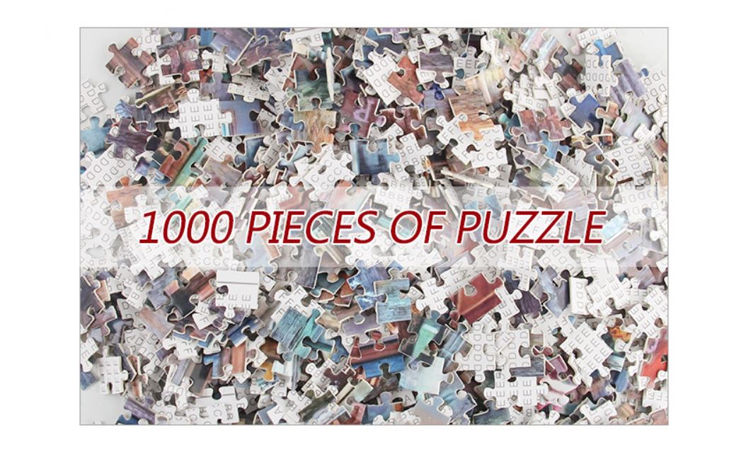 1000Pcs Thick Papers Jigsaw Puzzles Fun Game Challenge Gift For Teens Kids (Romantic Town) - Go2buy Australia