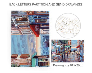 1000Pcs Thick Papers Jigsaw Puzzles Fun Game Challenge Gift For Teens Kids (Romantic Town) - Go2buy Australia