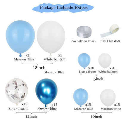 104pcs Balloon Arch Set Garland Birthday Party Wedding Baby Shower Decoration - Go2buy Australia