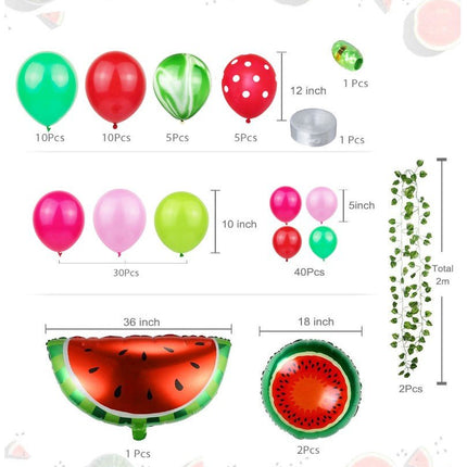 107pcs Balloon Arch Set Watermelon Birthday Party Wedding Baby Shower Decoration - Go2buy Australia
