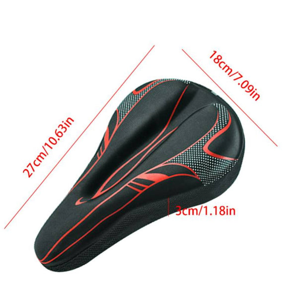 Upgrade Silicone Gel Cycling Seat Cushion Bike Saddle Pad Memory Foam Soft Cover