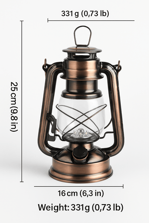 12 LED Vintage Hurricane Lantern with Built - in Dimmer - Standard & Rechargeable Types - Go2buy Australia