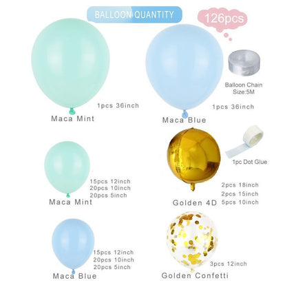 126pcs Balloon Arch Set Garland Birthday Party Wedding Baby Shower Decoration - Go2buy Australia