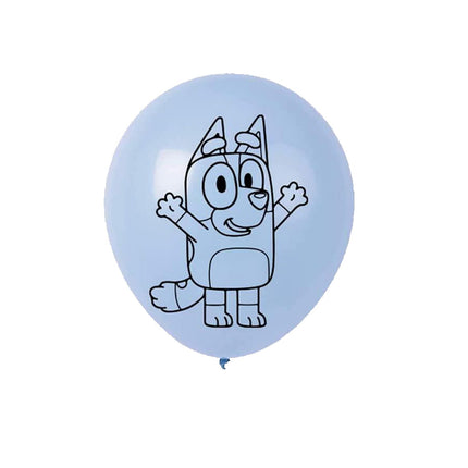 12Pcs Bluey Latex Party Balloons Set – 12 Inch Multicolor - Go2buy Australia