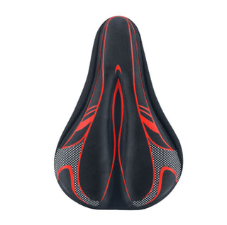 Buy black-red Upgrade Silicone Gel Cycling Seat Cushion Bike Saddle Pad Memory Foam Soft Cover