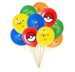 Cartoon Pokemon Pikachu Helium Balloon Birthday Set Party Decoration(10PCS)