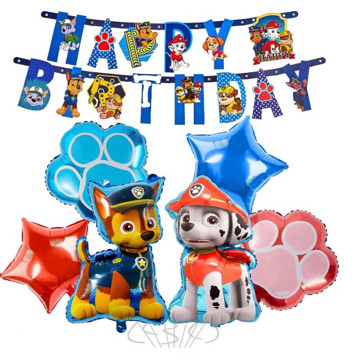 Paw Patrol Birthday Balloon Set Kids Party Decorations