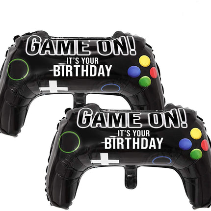 Fortnite Gaming Birthday Party Supplies Set – Banner, Foil Balloons & Toppers (55 Pcs)