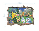 3D Pokemon Pikachu Wall Art Sticker Removable Kids Nursery Boy Vinyl Decal Decor