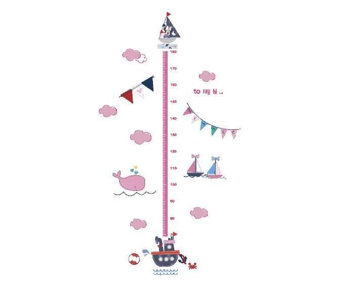 Kids Height Chart Wall Stickers Mickey Growth Measurement Ruler Removable Decal