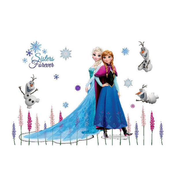 Disney Frozen Elsa Anna Wall Sticker Removable Kid Girl Room Decal