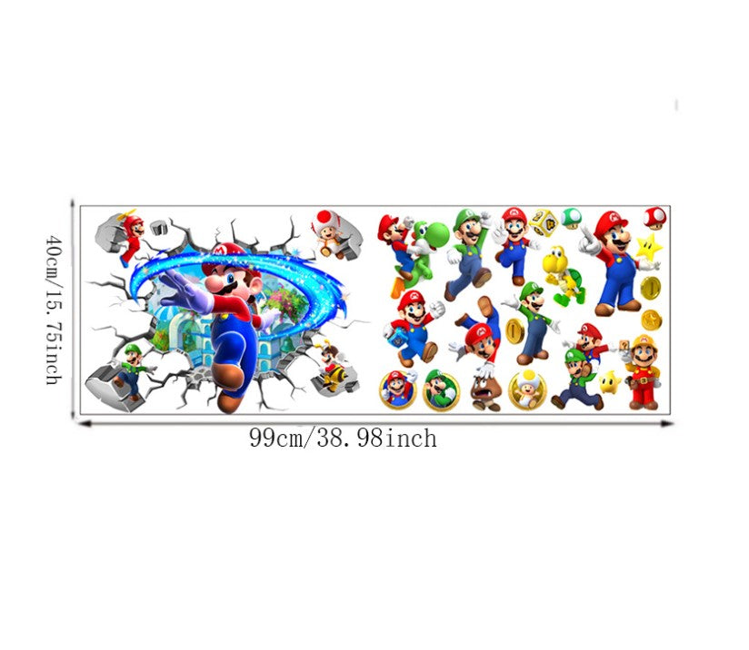 Super Mario Removable Wall Stickers for Kids Room DIY