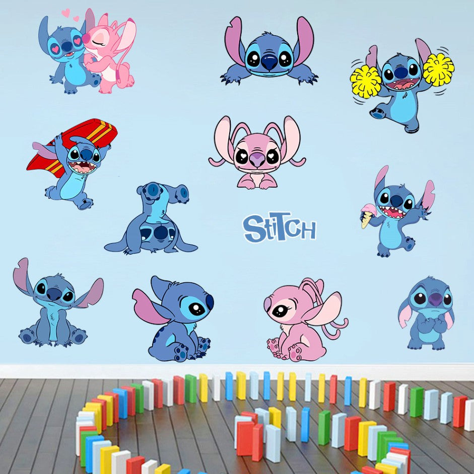Disney Stitch & Lilo Wall Stickers for Kids' Room Decor