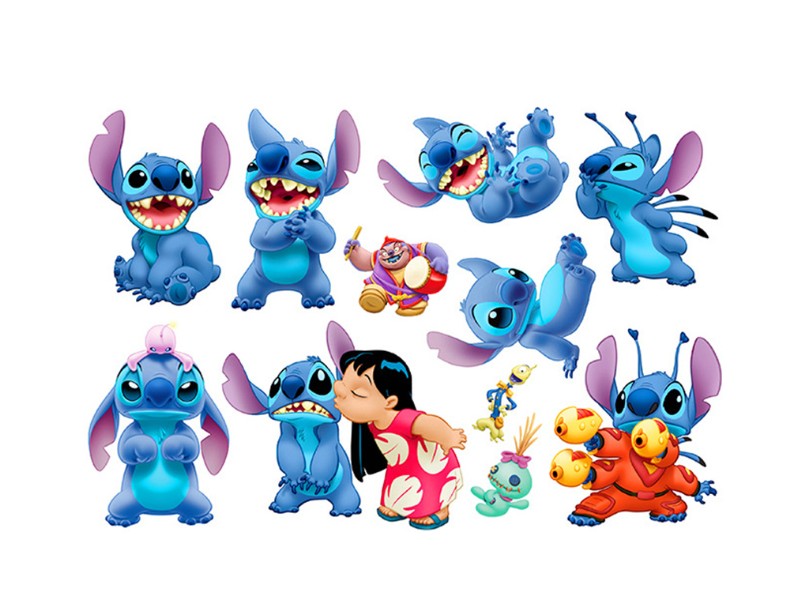 Disney Stitch Removable Wall Stickers for Kids' Room Decor