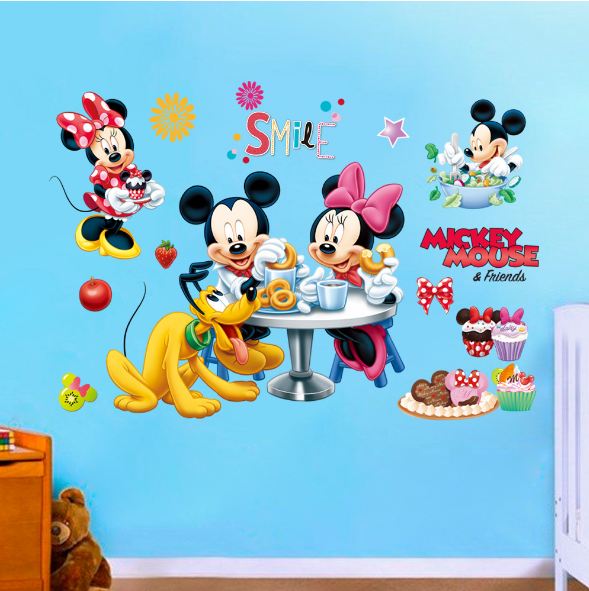 Wall Stickers Removable Mickey Mouse Kids Nursery Decal Picture Art Bedroom