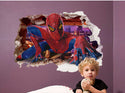 3D Wall Stickers Removable The Avengers Spider Man Broken Wall Kid Boy Room