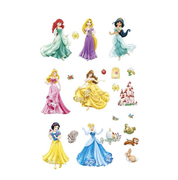 Wall Sticker Disney Princess Girl Removable Kids Girl Room Decal