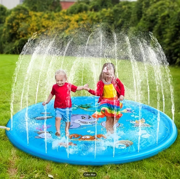 Inflatable Dolphin Premium Splash Play mat Water Sprinkle Spray pad Toys 100cm