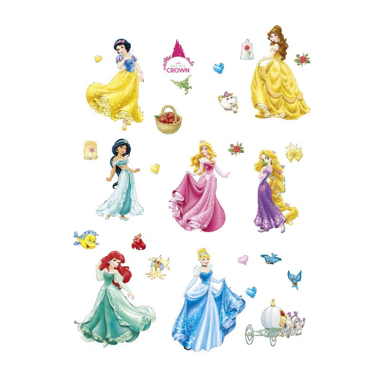 Wall Sticker Disney Princess Girl Removable Kids Girl Room Decal