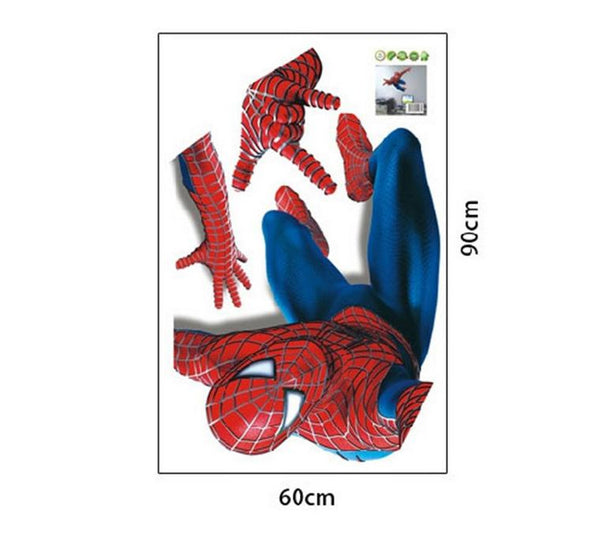 3D Wall Stickers Removable The Avengers Spider Man Broken Wall Kid Boy Room