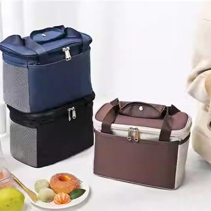 2 Sizes Large Portable Oxford Thermal Cooler Lunch Box Carry Picnic Storage Bag - Go2buy Australia