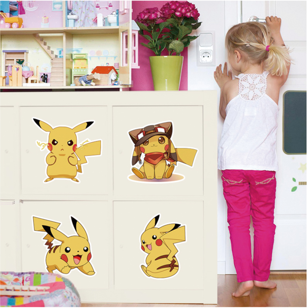 Pokemon Pikachu Wall Art Sticker Removable Kids Nursery Boy Vinyl Decal Decor