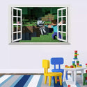 3D Gaming Wall Art Stickers MINE Home Decor Decals PVC Kids Room Game Poster H