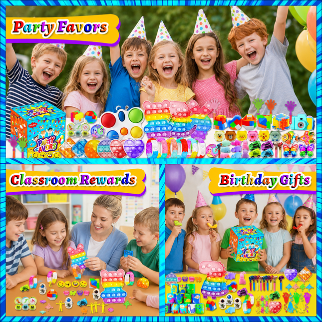 206-Piece Kids Fidget Toy Party Favour & Classroom Reward Set - Go2buy Australia