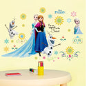 Disney Frozen Elsa Anna Wall Sticker Removable Broken Wall Kid Girl Room Decor