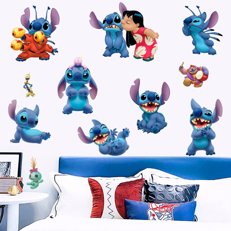 Disney Stitch Removable Wall Stickers for Kids' Room Decor