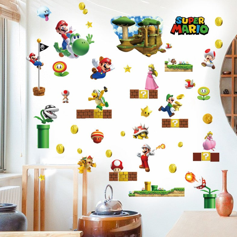 DIY Super Mario Removable Wall Stickers Set for Kids Room