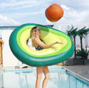 Giant Inflatable Avocado With Ball Swimming Float Raft Lounge Toy Bed Pool Fun