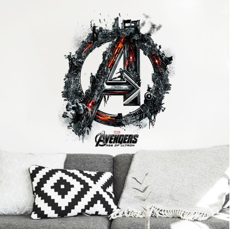 Wall Stickers Removable The Avengers Superhero BIg A Kid Boy Room Decal