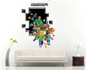 3D Gaming Wall Art Stickers MINE Home Decor Decals PVC Kids Room Game Poster D
