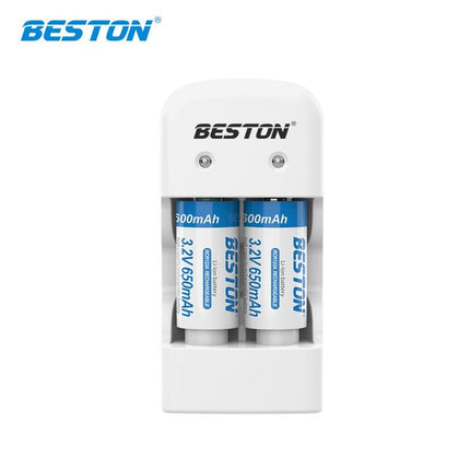 3.2V 2PCS 650mAh RCR123A Rechargeable Li - ion Battery And USB Charger Set - Go2buy Australia