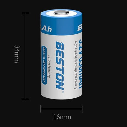 3.2V 2PCS 650mAh RCR123A Rechargeable Li - ion Battery And USB Charger Set - Go2buy Australia