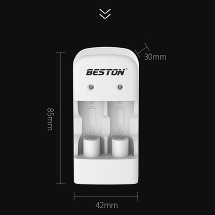 3.2V 2PCS 650mAh RCR123A Rechargeable Li - ion Battery And USB Charger Set - Go2buy Australia
