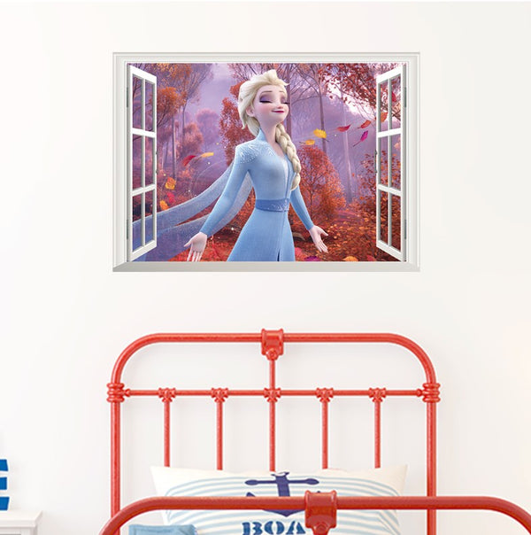 3D Disney Frozen Elsa Princess Wall Sticker Removable Kid Girl Room Decal