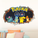 3D Pokemon Pikachu Wall Art Sticker Removable Kids Nursery Boy Vinyl Decal Decor