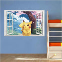 3D Pokemon Pikachu Wall Art Sticker Removable Kids Nursery Boy Vinyl Decal Decor