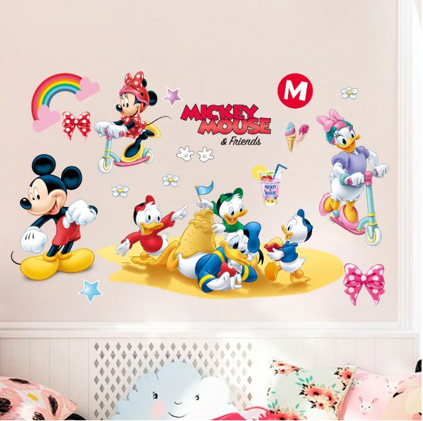 Wall Stickers Removable Mickey Mouse Kids Nursery Decal Picture Art Bedroom
