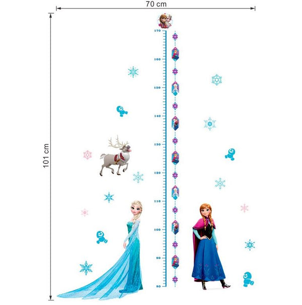 Frozen Elsa Anna Wall Sticker Removable Broken Wall Kid Girl Room Decal Height