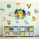 3D Pokemon Pikachu Wall Art Sticker Removable Kids Nursery Boy Vinyl Decal Decor