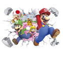 3D Wall Sticker Removable Super Mario Bros Game Kids Broken Wall Bedroom Decor