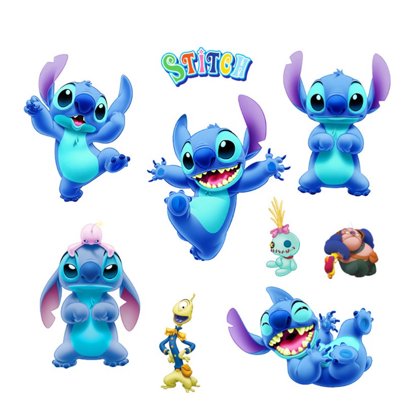 Disney Stitch Removable Wall Stickers for Kids' Room Decor