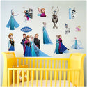 Disney Cartoon Frozen Elsa Anna Wall Stickers Removable Kid Girl Room Decor