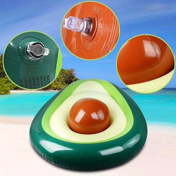 Giant Inflatable Avocado With Ball Swimming Float Raft Lounge Toy Bed Pool Fun