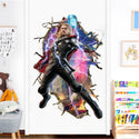 3D Wall Stickers Removable Thor Avengers Broken Wall Boy Room Decal